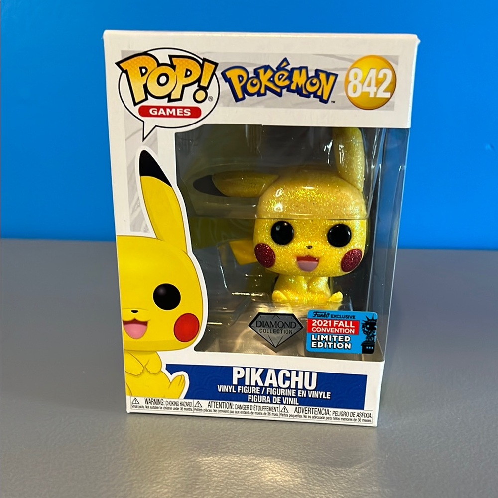 Funko Pop NYCC Pikachu 842 Diamond Edition Exclusive Pokemon VAULTED